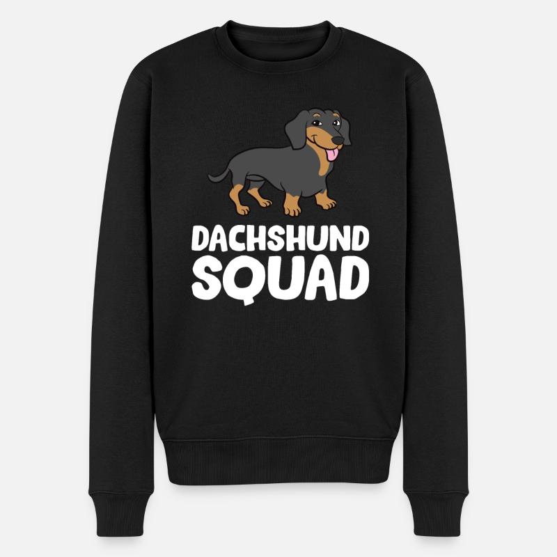 Teckel - Dachshund Squad - Pull Premium bio Homme - noir