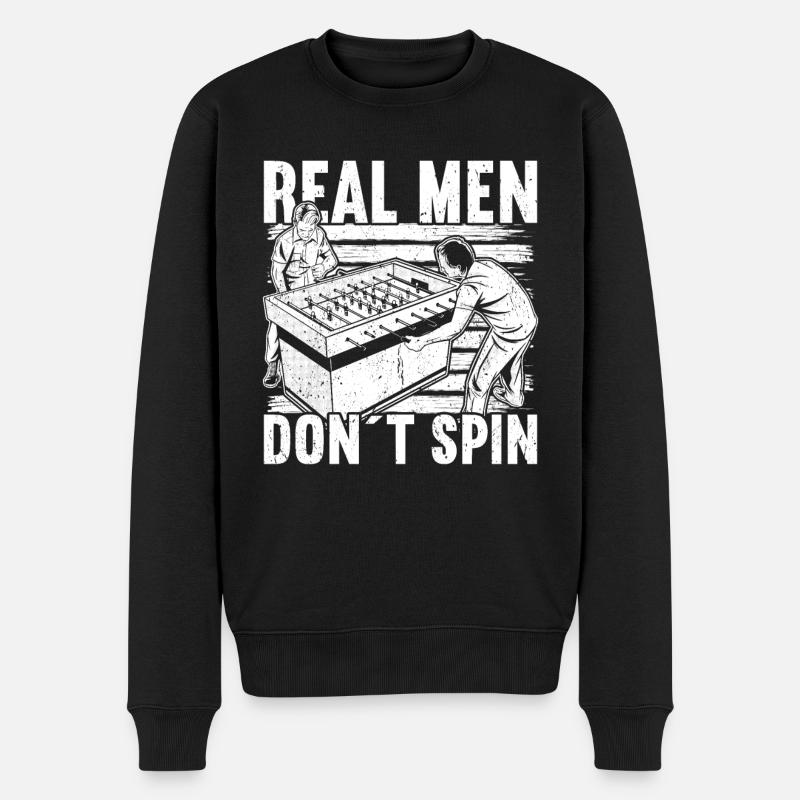 Tischfußball - Männer Premium Bio Pullover - Schwarz