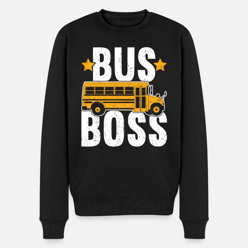 Schulbusfahrer - Männer Premium Bio Pullover - Schwarz