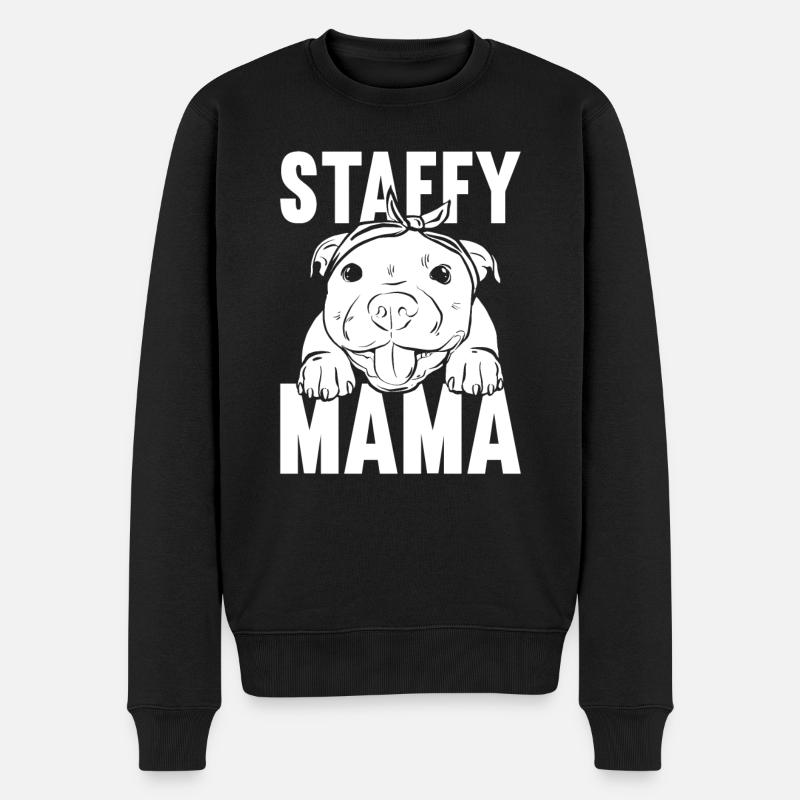 Staffordshire Bullterrier - Männer Premium Bio Pullover - Schwarz