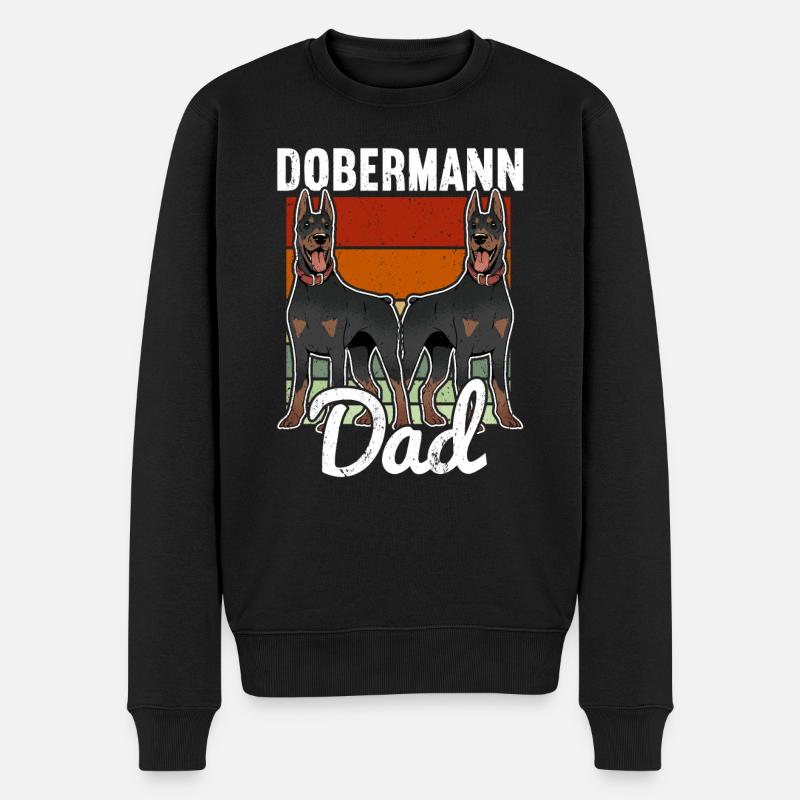 Chien Dobermann - Pull Premium bio Homme - noir