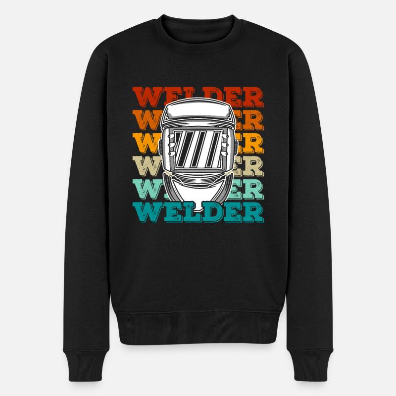 Schweißer Schweißer Schweißer - Männer Premium Bio Pullover - Schwarz