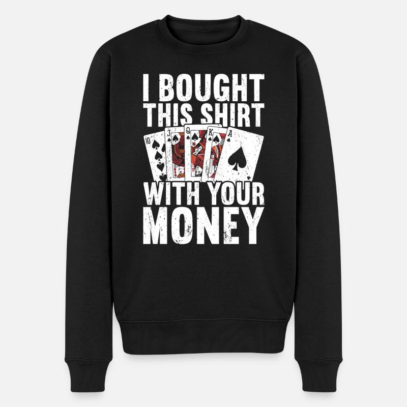 Poker - Pull Premium bio Homme - noir