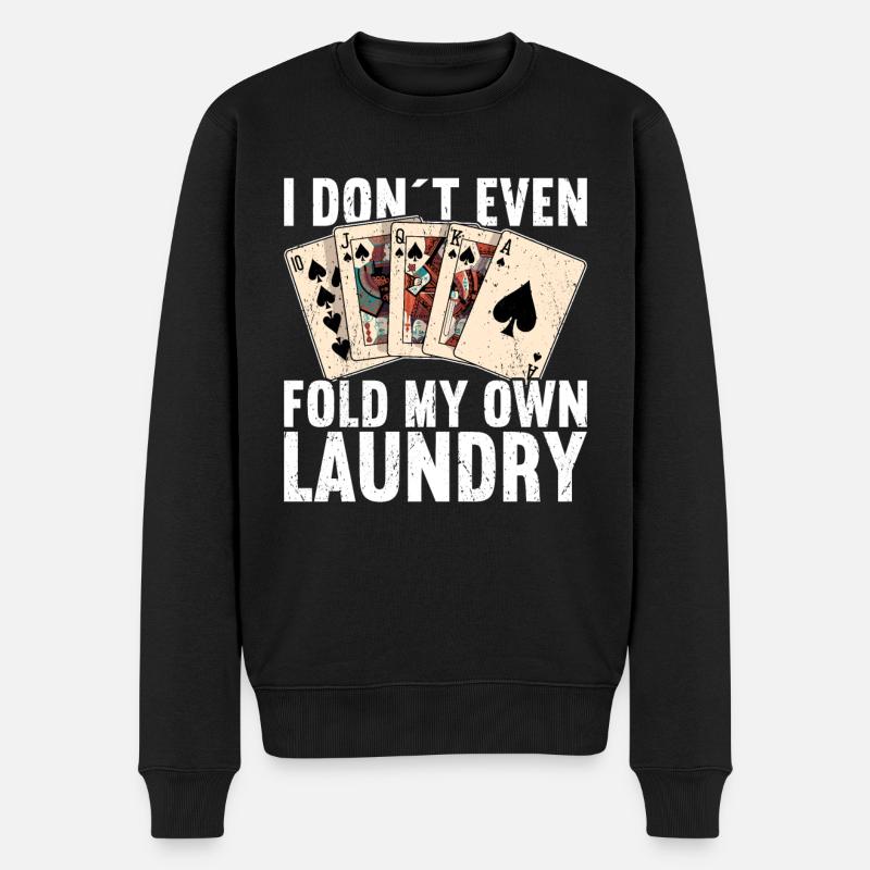 Poker - Männer Premium Bio Pullover - Schwarz
