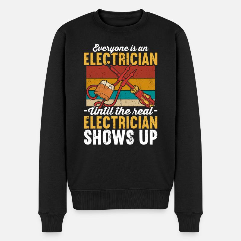 Électriciens électriciens - Pull Premium bio Homme - noir