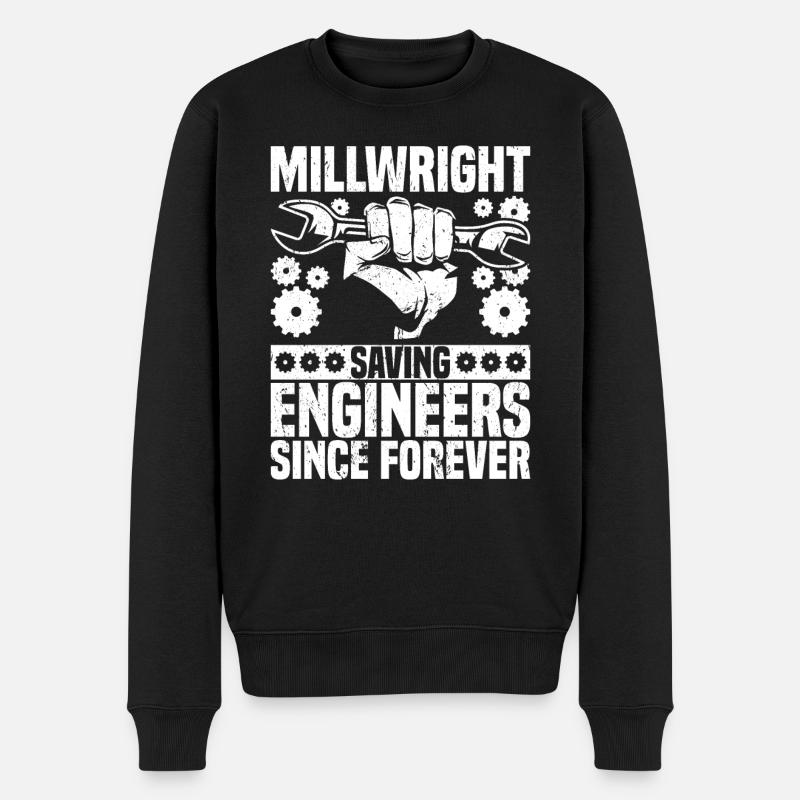 Millwright Millwrights - Men's Premium Organic Jumper - black