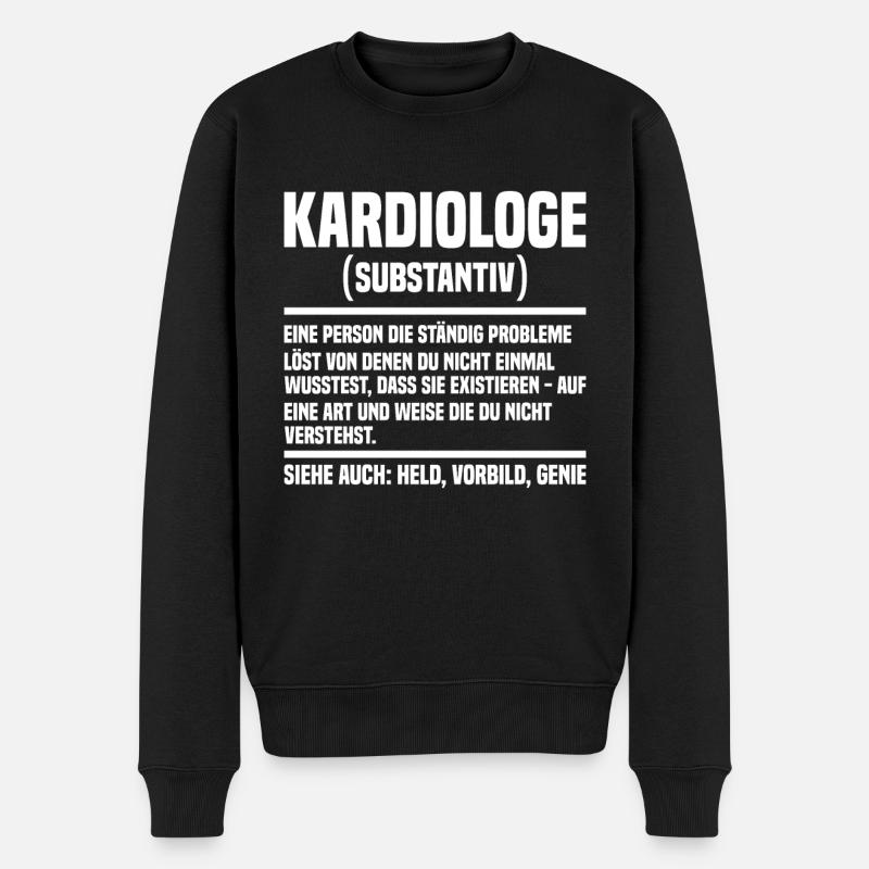 Kardiologe Kardiologie - Männer Premium Bio Pullover - Schwarz