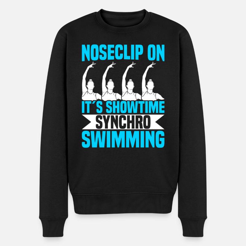 Synchronschwimmen - Männer Premium Bio Pullover - Schwarz