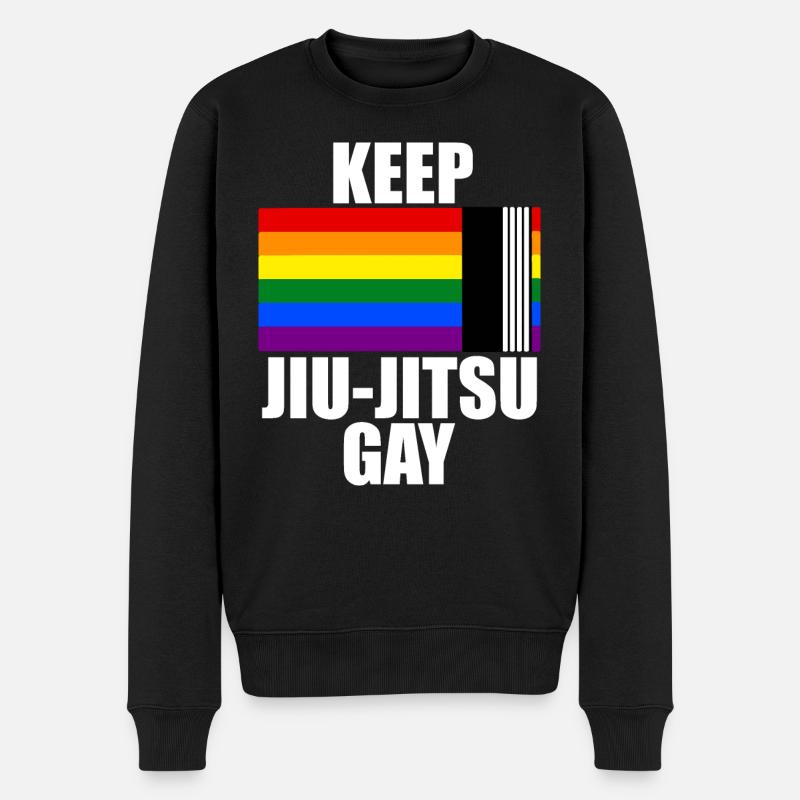 Keep Jiu Jitsu Gay LGBT Flag Gays Pride - Pull Premium bio Homme - noir