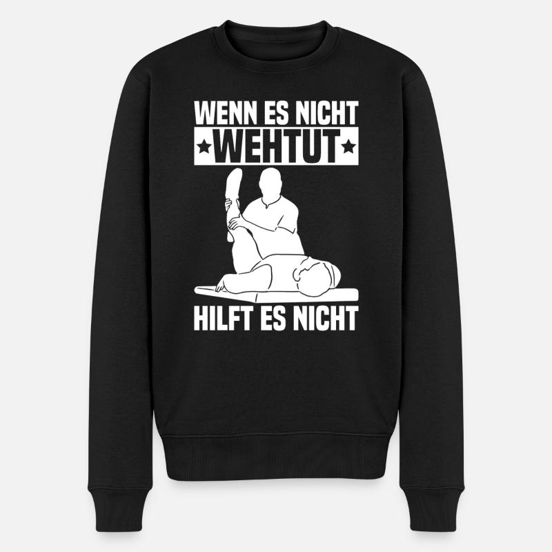 Physiotherapie Physiotherapeut Physiotherapeutin - Männer Premium Bio Pullover - Schwarz