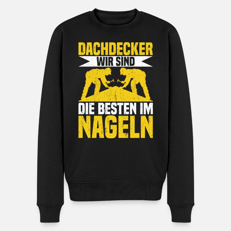Dachdecker Nagel Dachdeckermeister - Männer Premium Bio Pullover - Schwarz