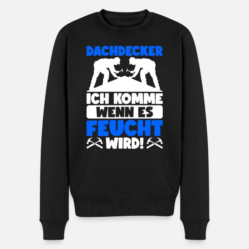 Dachdecker Dachdeckermeister Dachdecken - Männer Premium Bio Pullover - Schwarz