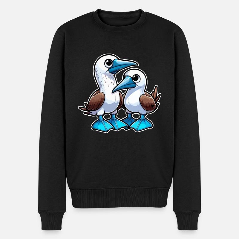 Vogel Blaufuß Tölpel Vogel Geschenk - Männer Premium Bio Pullover - Schwarz