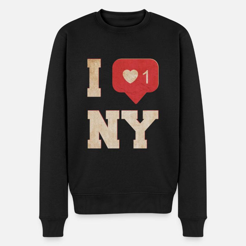 I Love NY - Pull Premium bio Homme - noir
