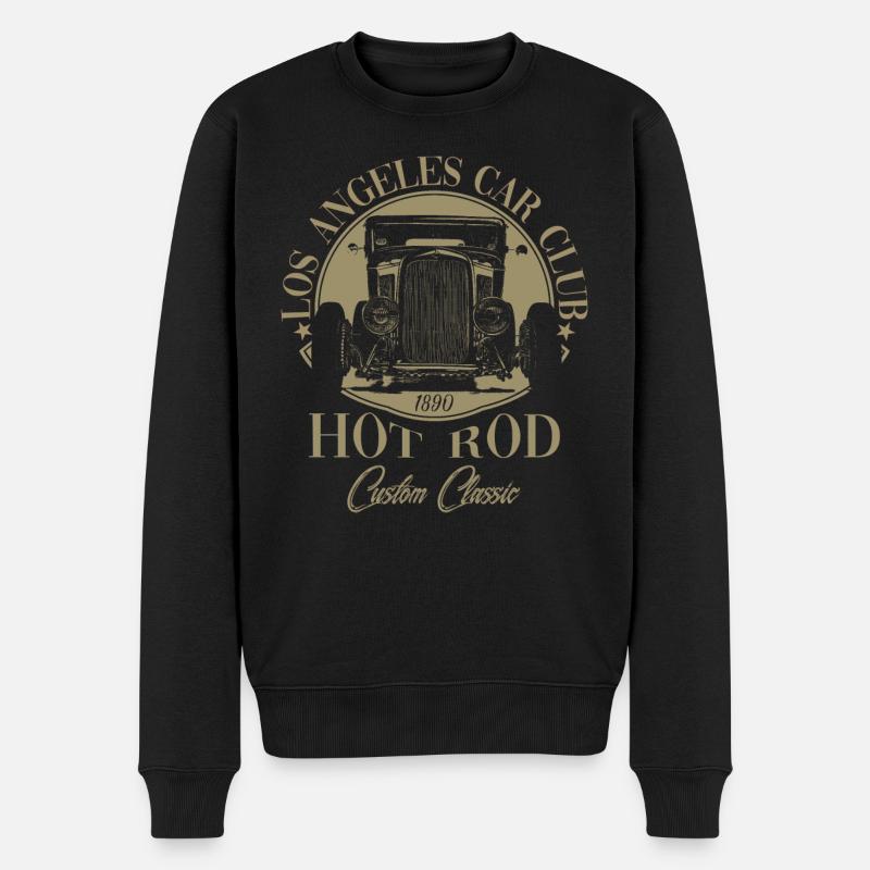 Hot rod - Männer Premium Bio Pullover - Schwarz