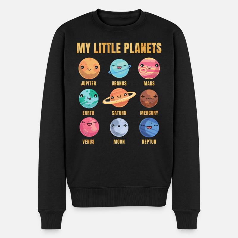 Solar System - Cute Planets - Planet - Galaxy - Pull Premium bio Homme - noir