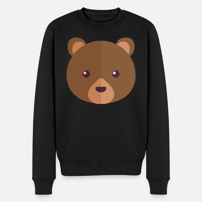 Bear Face - Men's Premium Organic Jumper - black