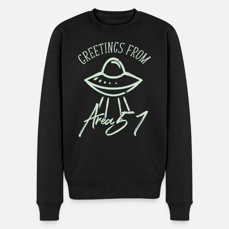 Alien Ufo - Pull Premium bio Homme - noir