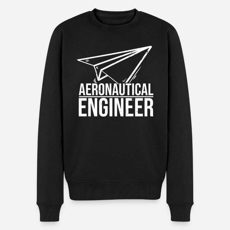 Aeronautical Engineer Paper Airplane - Pull Premium bio Homme - noir
