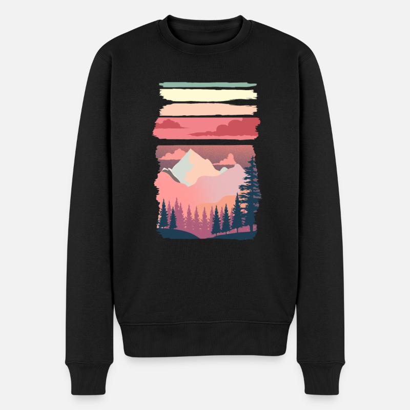 Sunset Layers - Wild Vacation - Gone Voyage - Männer Premium Bio Pullover - Schwarz