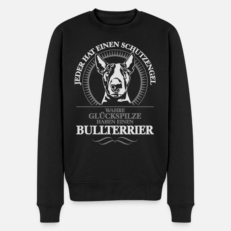 BULLTERRIER Schutzengel Wilsigns Geschenk Hunde - Männer Premium Bio Pullover - Schwarz