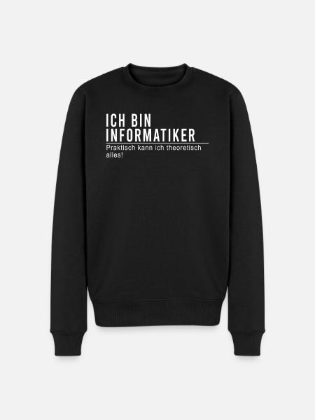 Informatiker IT Fachmann Geschenkidee - Männer Premium Bio Pullover - Schwarz
