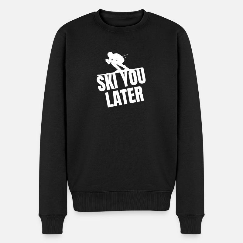 Skiez plus tard - Pull Premium bio Homme - noir