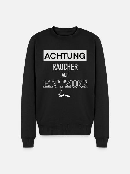 Raucher - Entzug - Männer Premium Bio Pullover - Schwarz