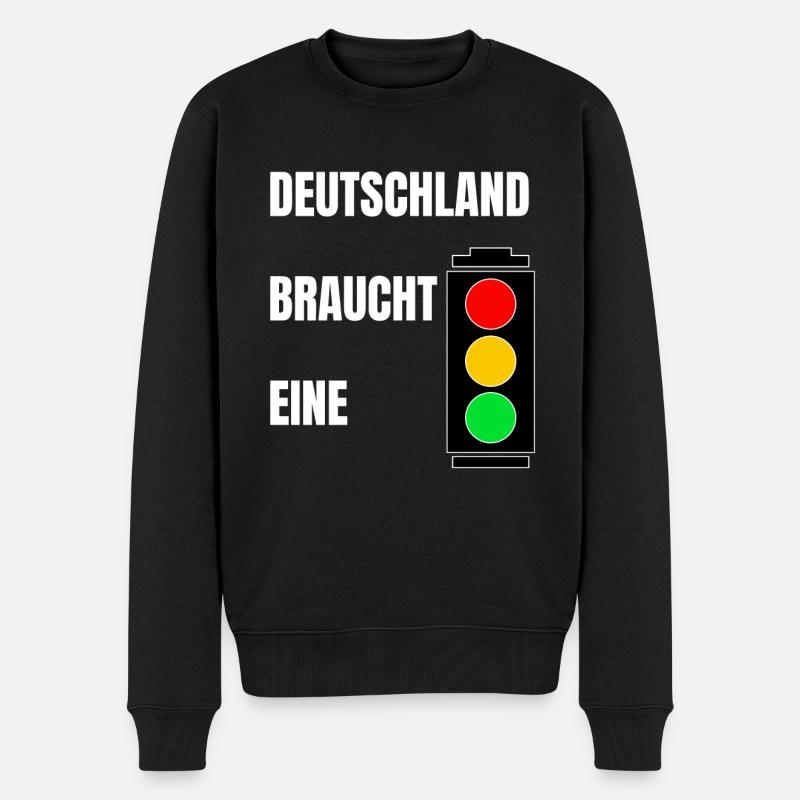 Deutschland braucht eine Ampel | Koalition - Männer Premium Bio Pullover - Schwarz