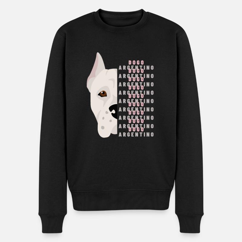 dogo argentino - Männer Premium Bio Pullover - Schwarz