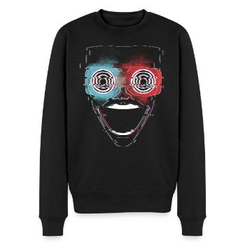 ControlZ-Glitch - Männer Premium Bio Pullover - Schwarz - Vorne - Nico (187cm)