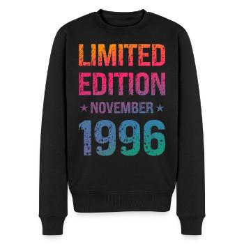 Fête d'anniversaire en édition limitée Vintage 1996 - Pull Premium bio Homme - noir - Devant - Nico (187cm)