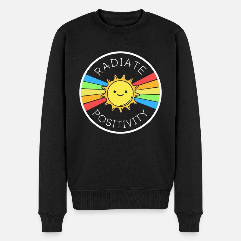 Rayonner de positivité - Pull Premium bio Homme - noir