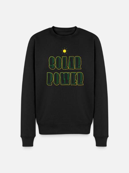 Solar Energie - Männer Premium Bio Pullover - Schwarz