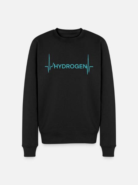 Wasserstoff - Männer Premium Bio Pullover - Schwarz