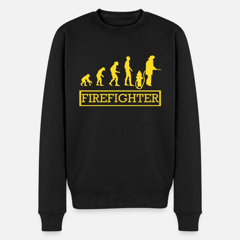 Feuerwehr - Männer Premium Bio Pullover - Schwarz