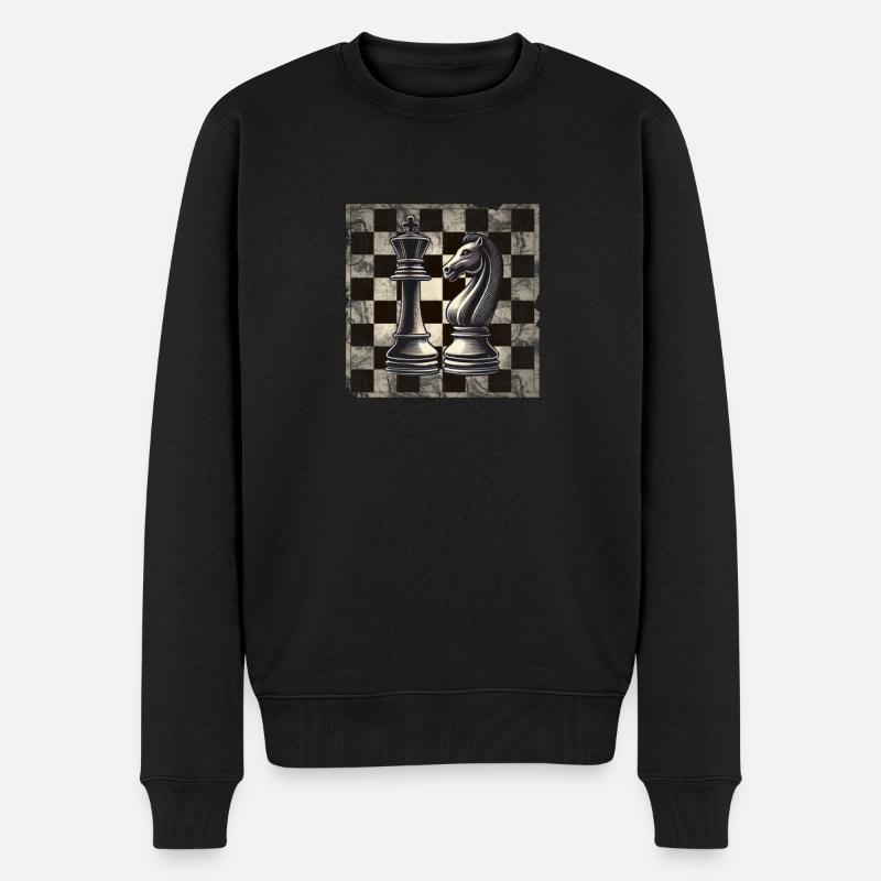 Schach - Männer Premium Bio Pullover - Schwarz