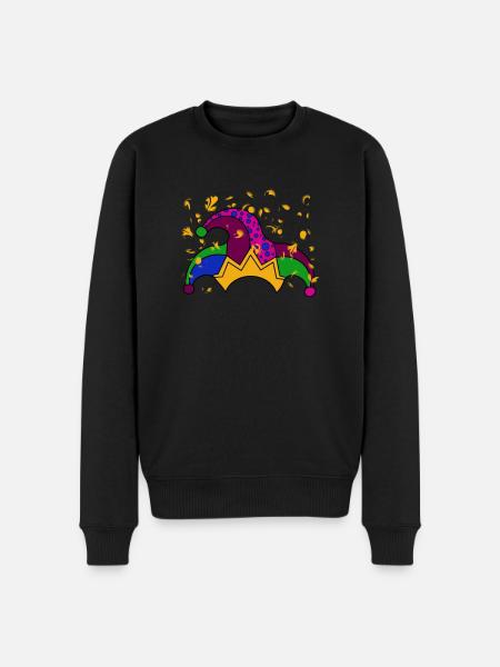Karneval Fasching - Männer Premium Bio Pullover - Schwarz