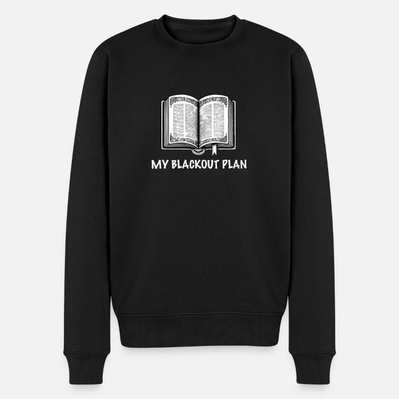 Stromausfall Plan - Männer Premium Bio Pullover - Schwarz