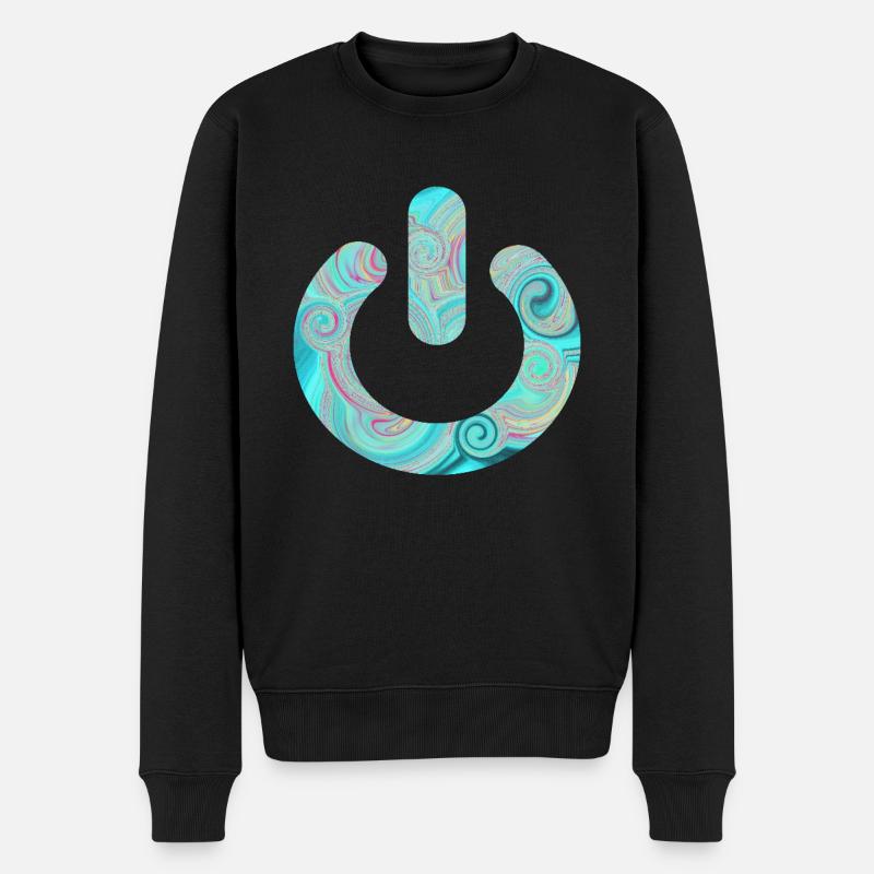 Offline - Männer Premium Bio Pullover - Schwarz