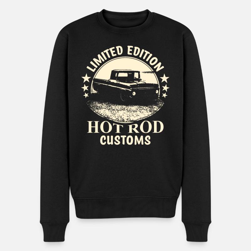 Hot rod - Männer Premium Bio Pullover - Schwarz