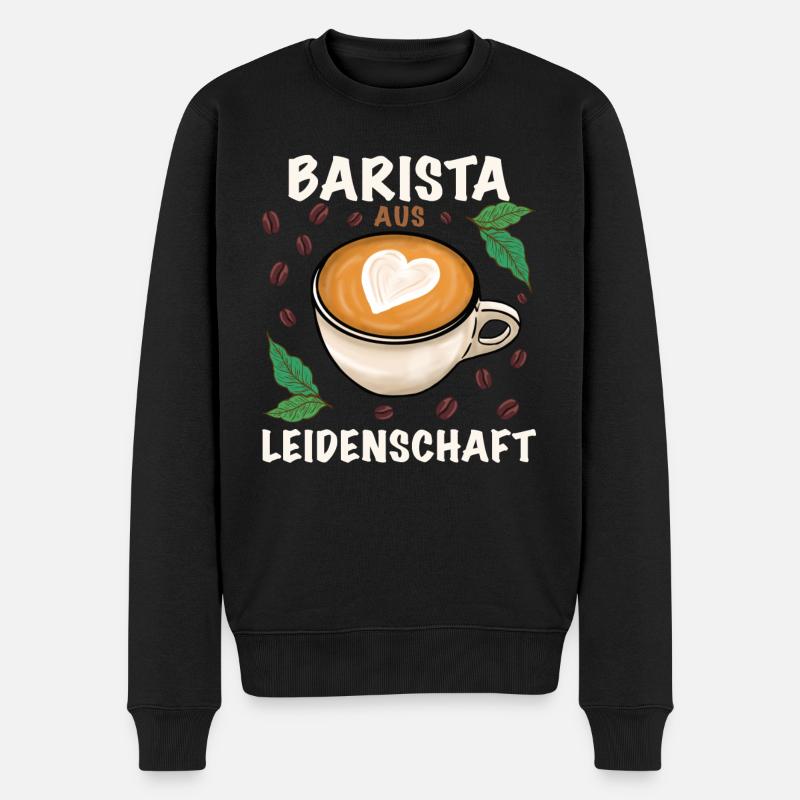 Barista Kaffee Beruf - Männer Premium Bio Pullover - Schwarz