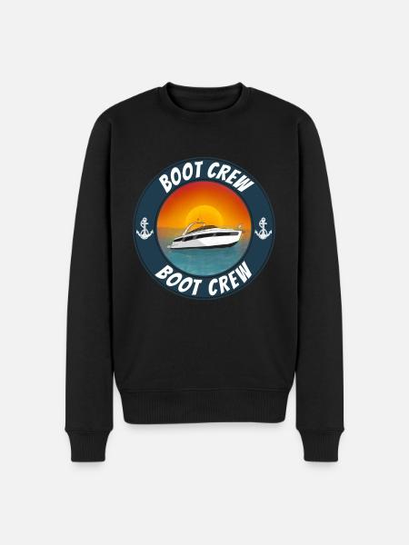 Boot crew Motorboot - Männer Premium Bio Pullover - Schwarz