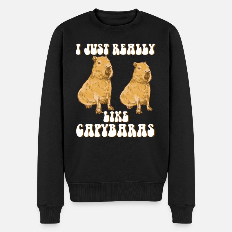 Mème Capybara - Pull Premium bio Homme - noir