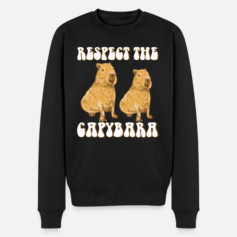 Capybara drôle de dicton - Pull Premium bio Homme - noir