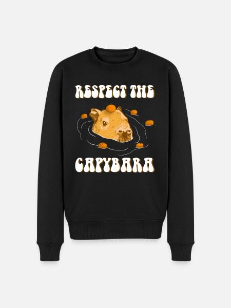 Capybara funny saying - Men's Premium Organic Jumper - black