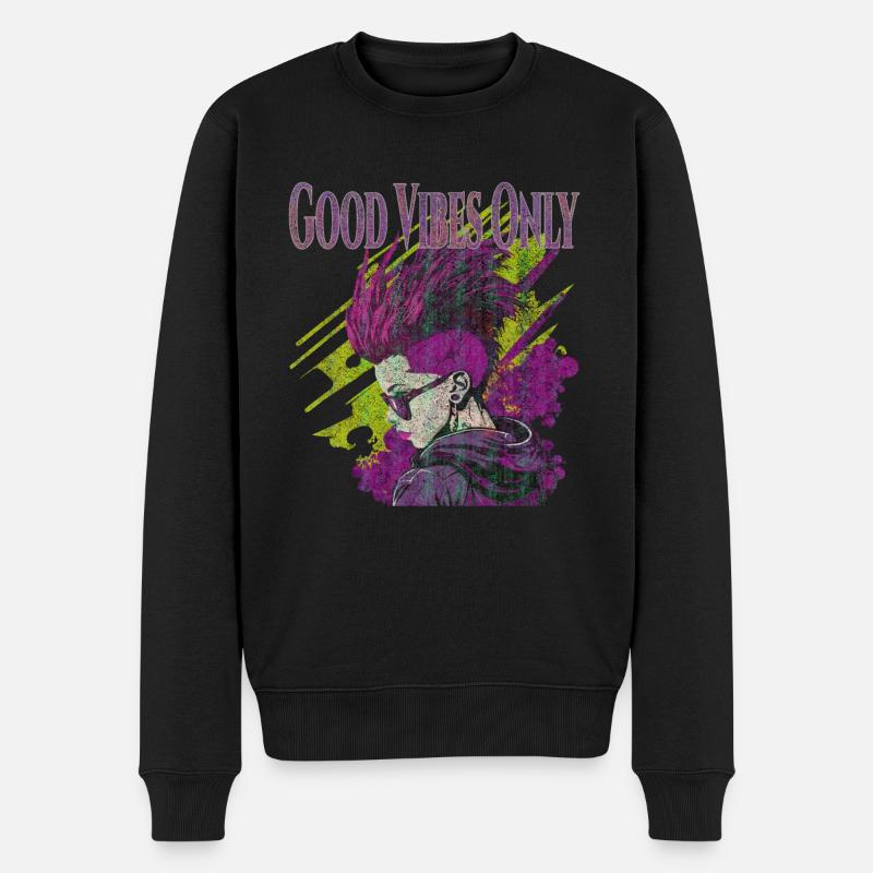 Good Vibes Only - Männer Premium Bio Pullover - Schwarz