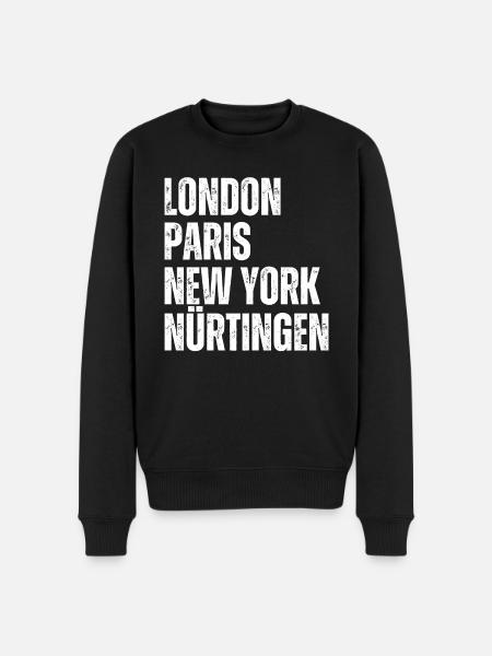 Nürtingen - Männer Premium Bio Pullover - Schwarz
