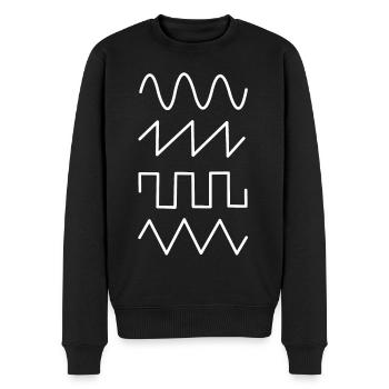 Synthétiseur Synthétiseur Audio Analog Waves - Pull Premium bio Homme - noir - Devant - Nico (187cm)