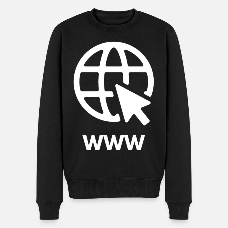 Internet - Männer Premium Bio Pullover - Schwarz